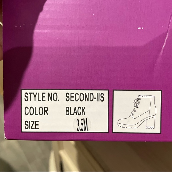 Gently used. 3.5 girls black boots - Picture 4 of 4